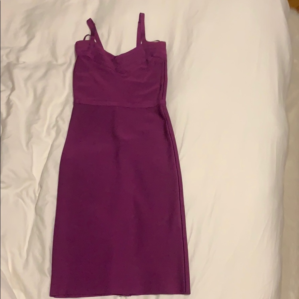 Purple Herve Leger dress